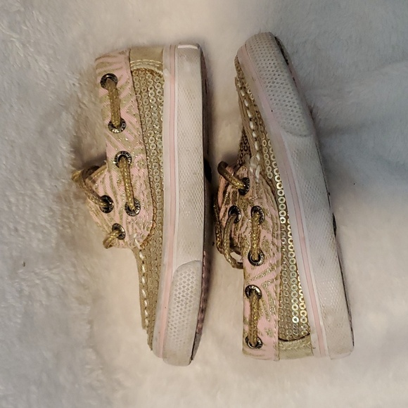 Sperry Toddler Sequin Boat Shoes - Picture 8 of 11